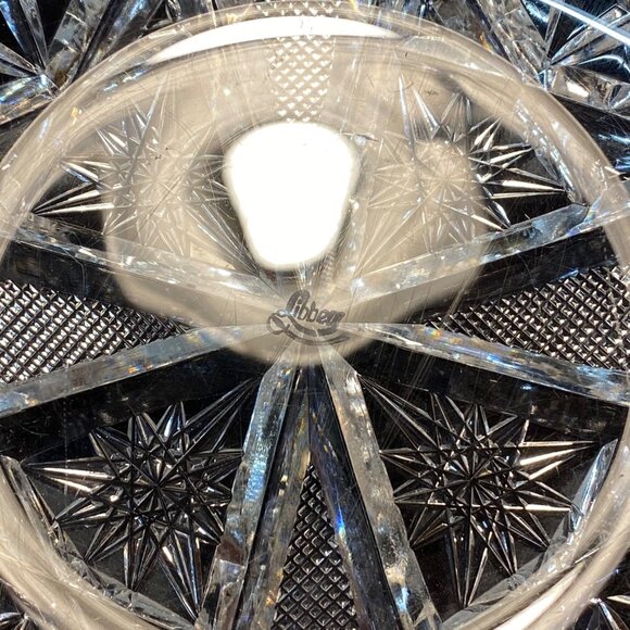 American Brilliant Period ABP Cut Glass Sawtooth Bowl Libbey 9” READ - Picture 7 of 16